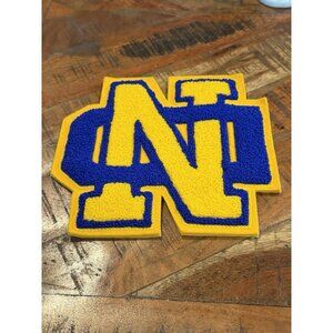 Vintage Varsity Letterman Jacket Patch Notre Dame ND Gold Blue